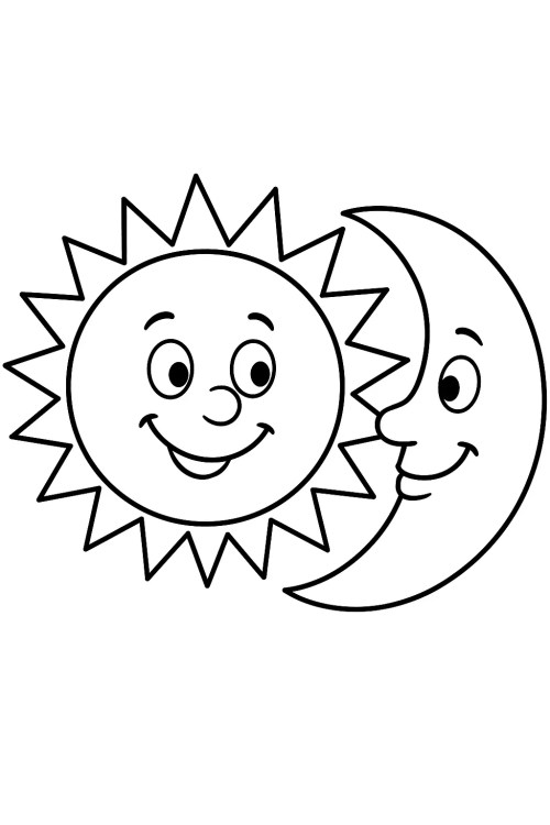 Moon Coloring Pages 012