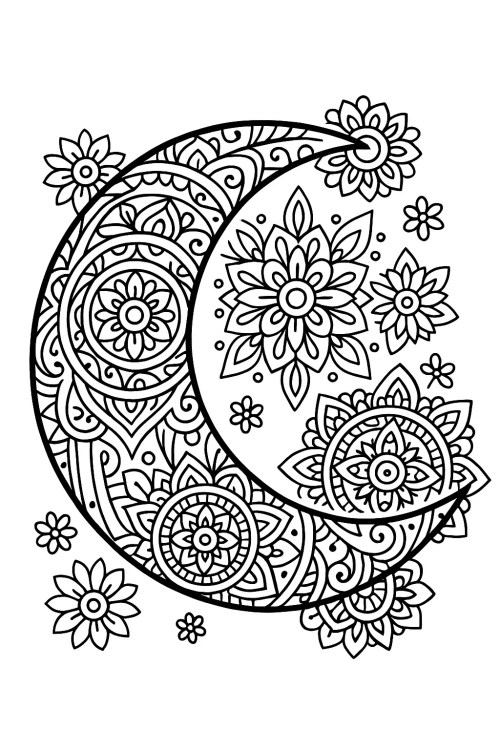 Moon Coloring Pages 015