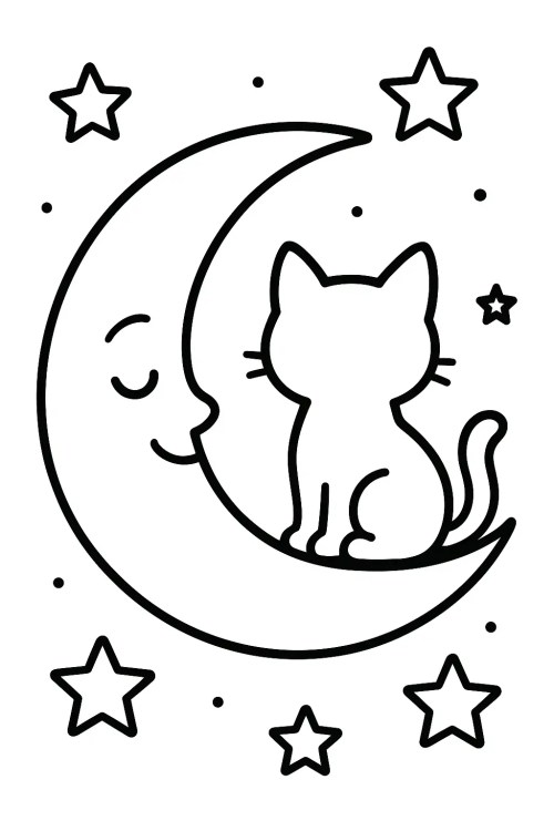 Moon Coloring Pages 017