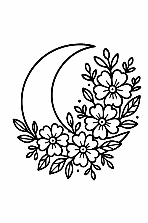 Moon Coloring Pages 019