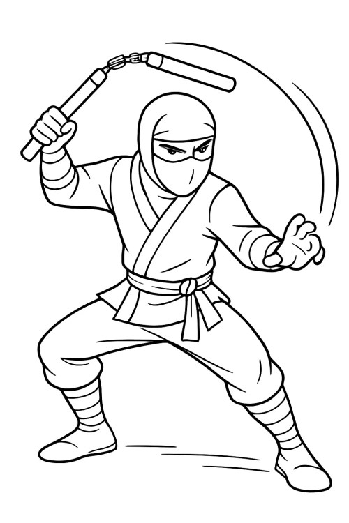 Ninja Coloring Pages 009