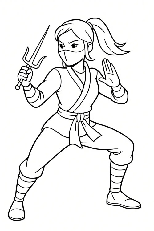 Ninja Coloring Pages 010