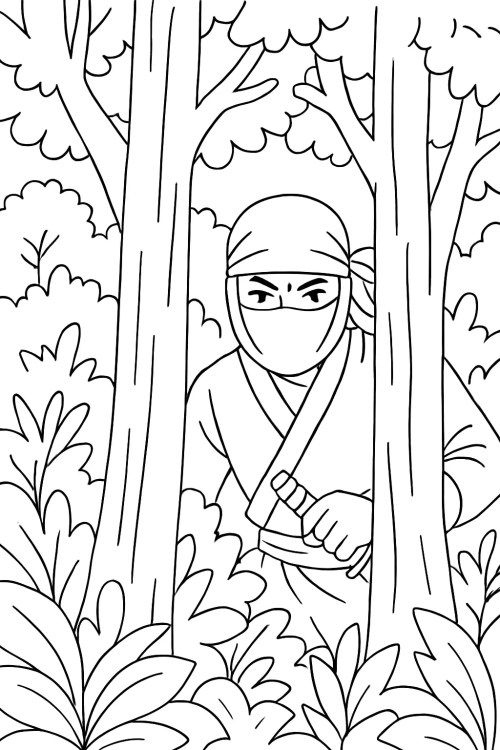 Ninja Coloring Pages 011