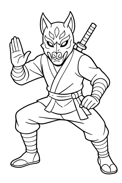 Ninja Coloring Pages 013