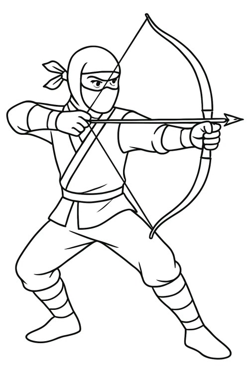 Ninja Coloring Pages 015