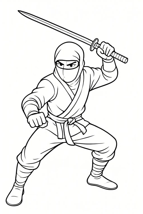 Ninja Coloring Pages 022