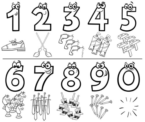 Numbers Coloring Pages – 007