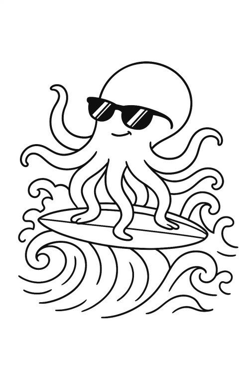 Octopus Coloring Pages – 010