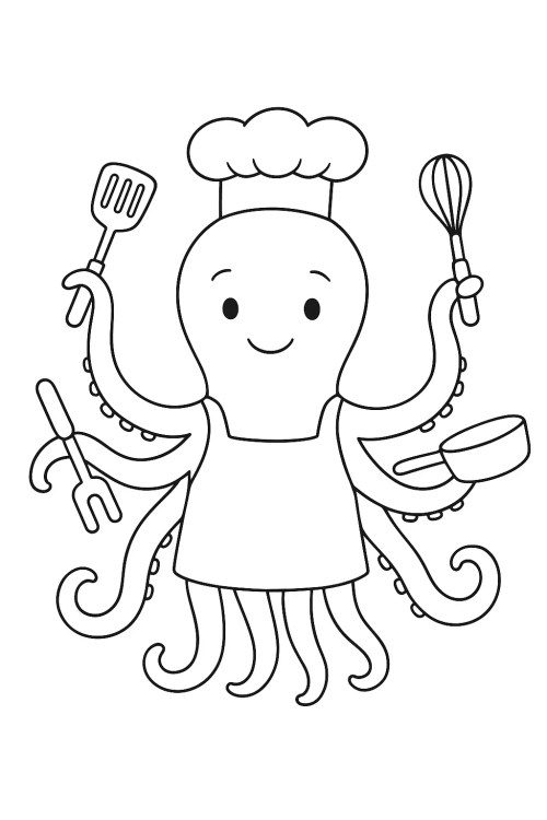 Octopus Coloring Pages – 011