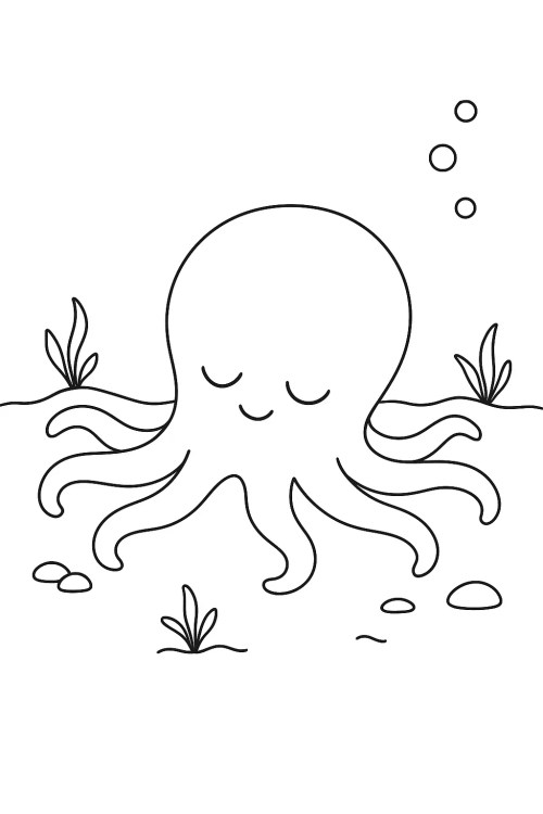 Octopus Coloring Pages – 012