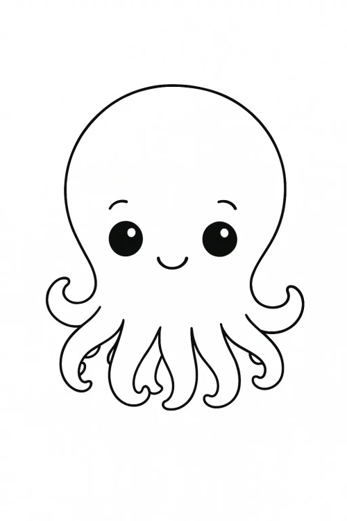 Octopus Coloring Pages – 014