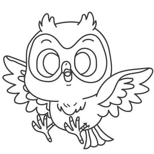 Owls Coloring Pages 040