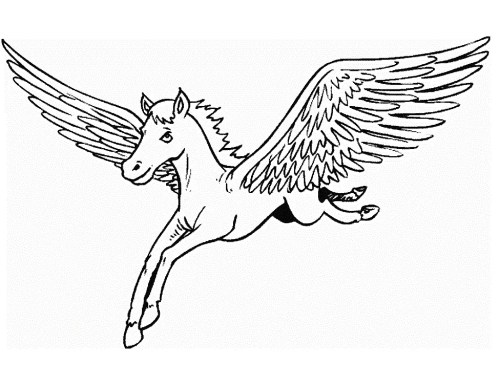 Pegasus Coloring Pages 004