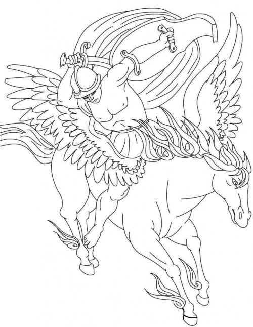 Pegasus Coloring Pages 011