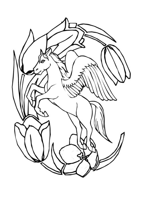 Pegasus Coloring Pages 013