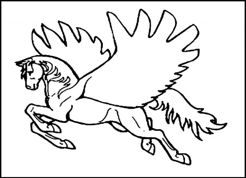 Pegasus Coloring Pages 014