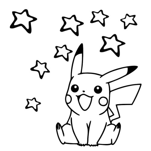 Pikachu Coloring Pages 003
