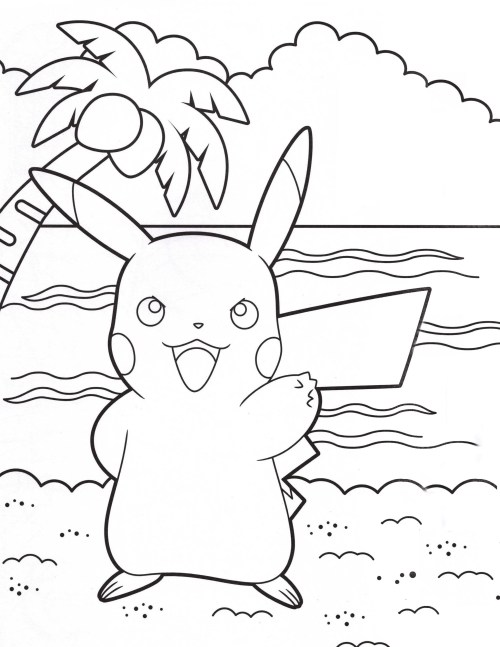 Pikachu Coloring Pages 010