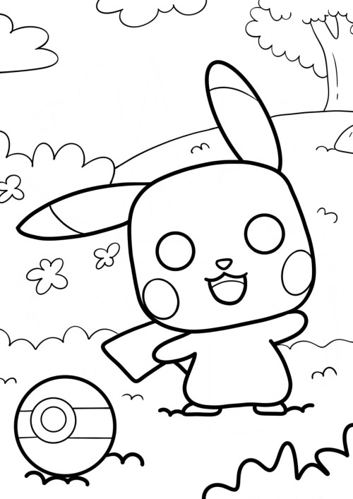 Pikachu Coloring Pages 016