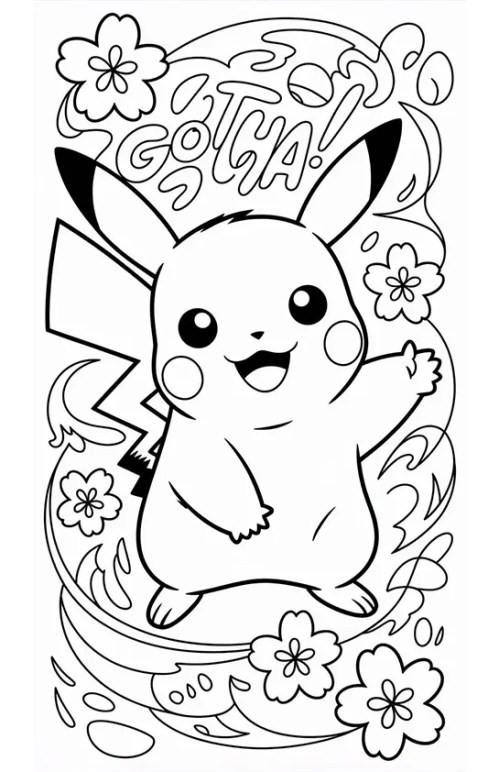 Pikachu Coloring Pages 017