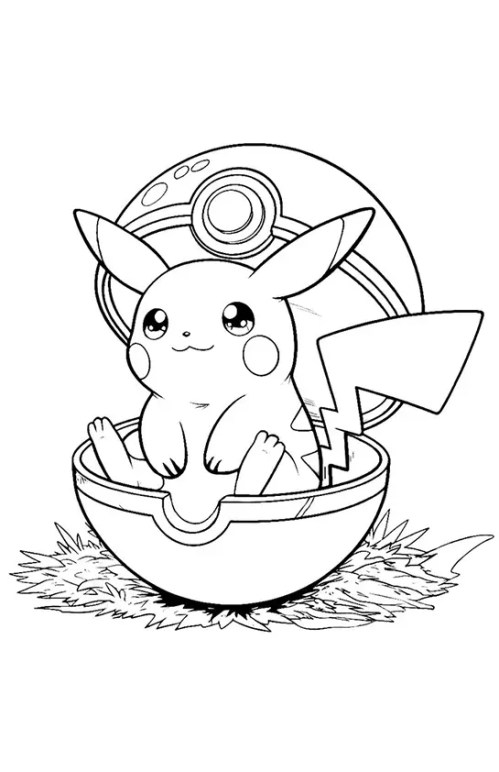 Pikachu Coloring Pages 018
