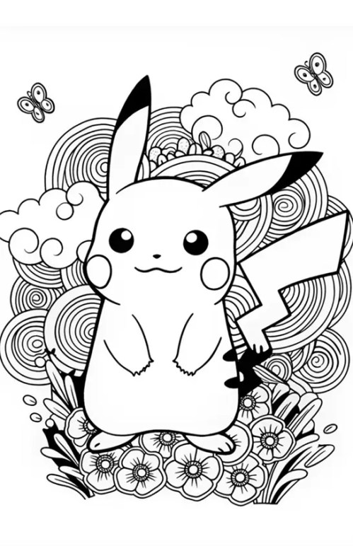 Pikachu Coloring Pages 022