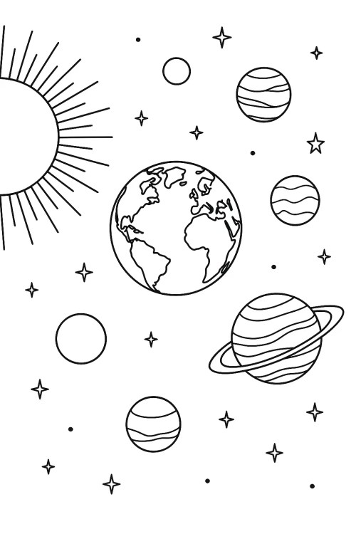 Planets Coloring Pages 009