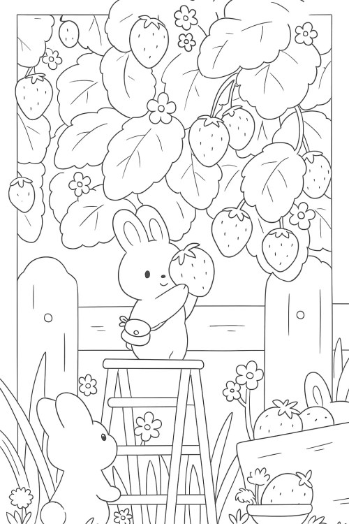 Rabbits Coloring Pages 026