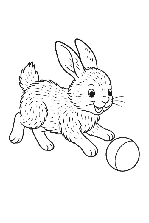 Rabbits Coloring Pages 034