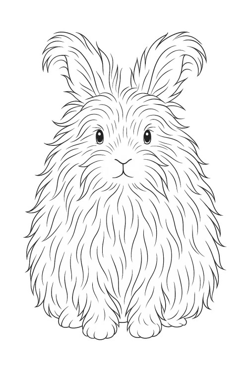Rabbits Coloring Pages 044
