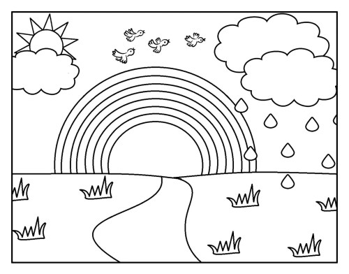 Rainbow Coloring Pages 009