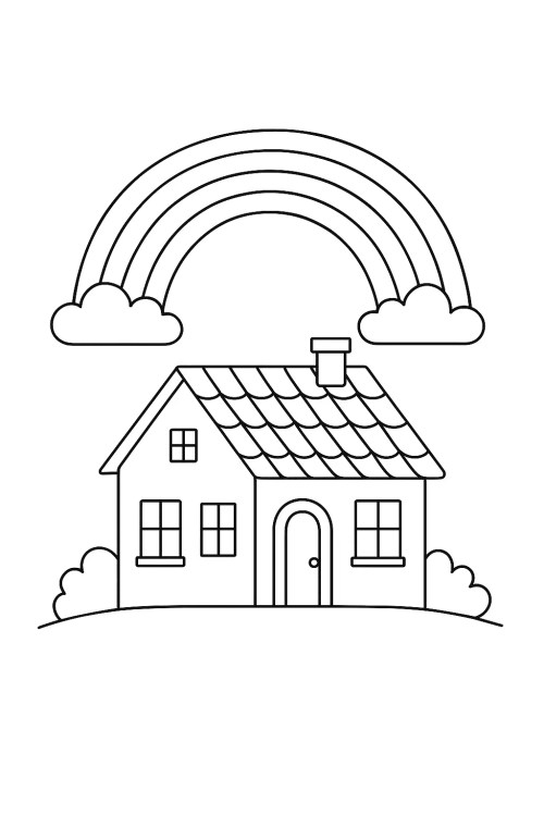 Rainbow Coloring Pages 022