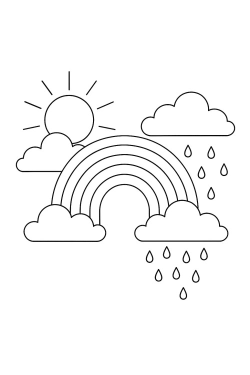 Rainbow Coloring Pages 023