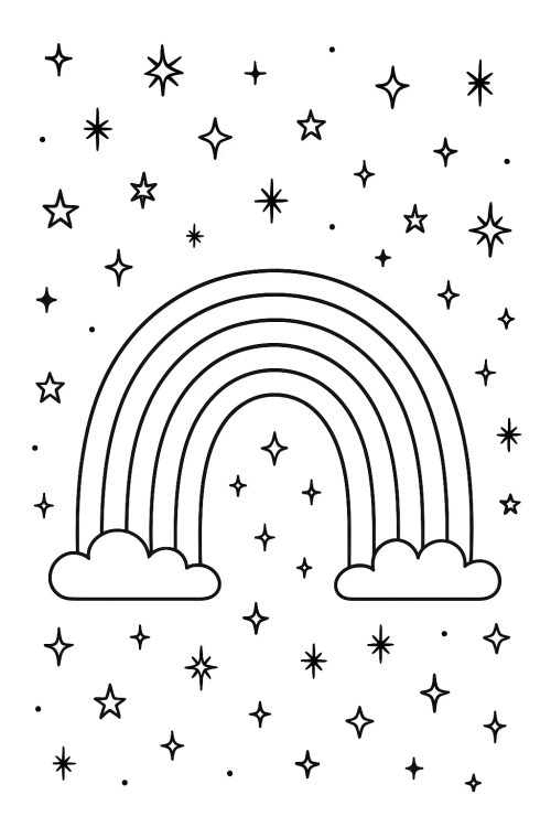 Rainbow Coloring Pages 026