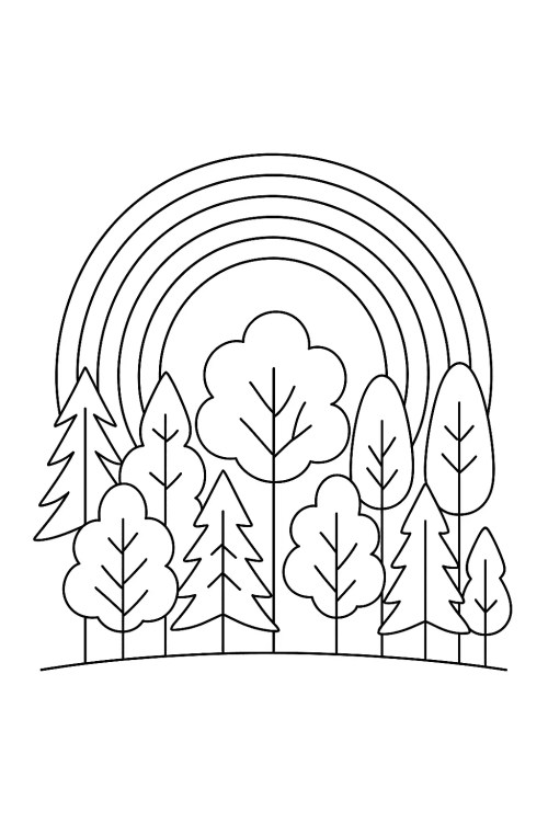 Rainbow Coloring Pages 033