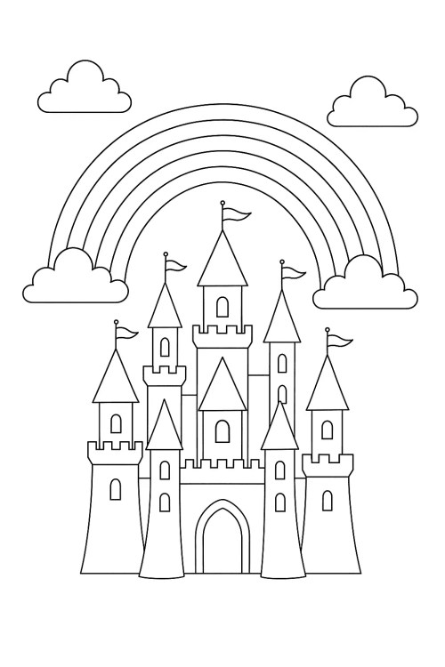 Rainbow Coloring Pages 034