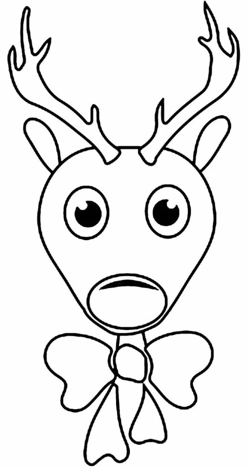 Reindeers Coloring Pages 005