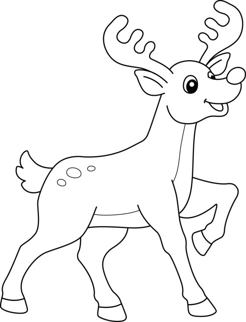 Reindeers Coloring Pages 009