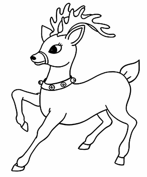 Reindeers Coloring Pages 012
