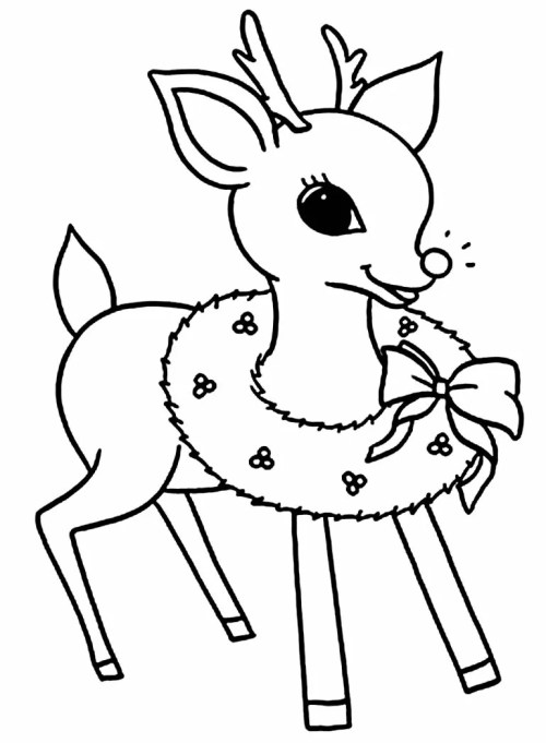 Reindeers Coloring Pages 013