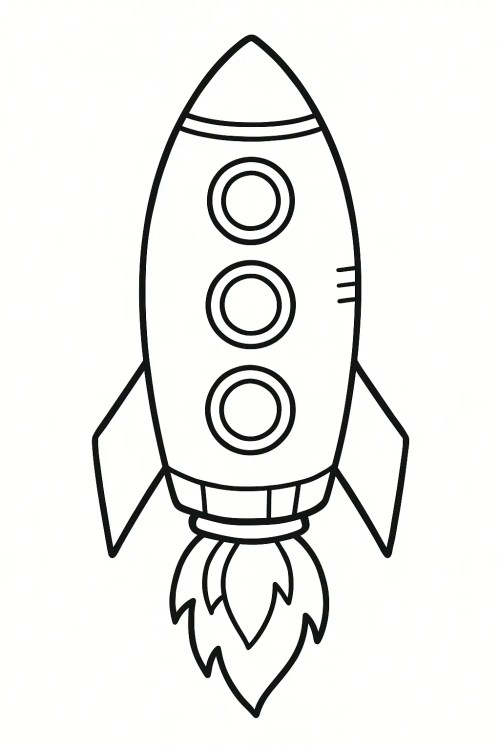 Rocket Coloring Pages – 016