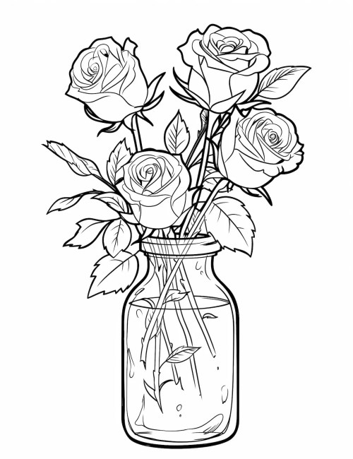 Rose Coloring Pages – 007