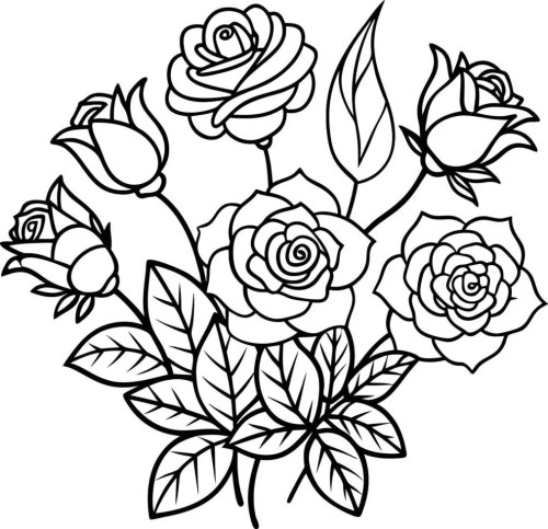 Rose Coloring Pages – 017