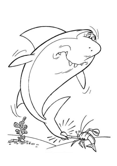 Sharks Coloring Pages 040