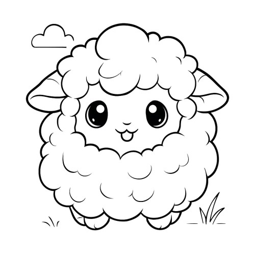 Sheep Coloring Pages – 028
