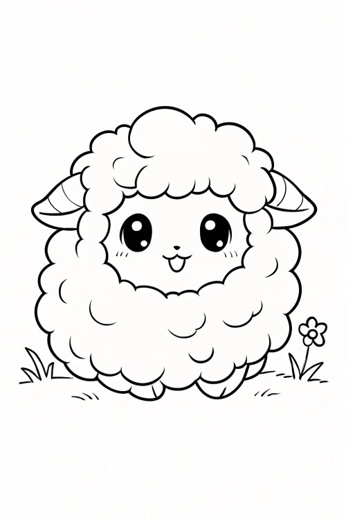 Sheep Coloring Pages – 029