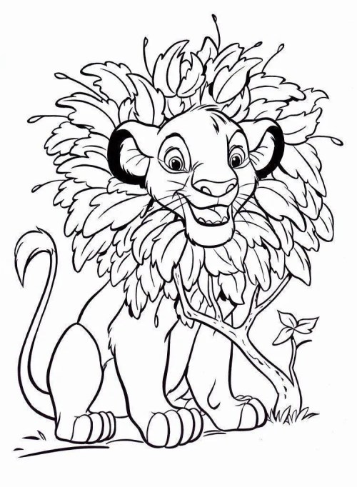 Simba Coloring Pages 006