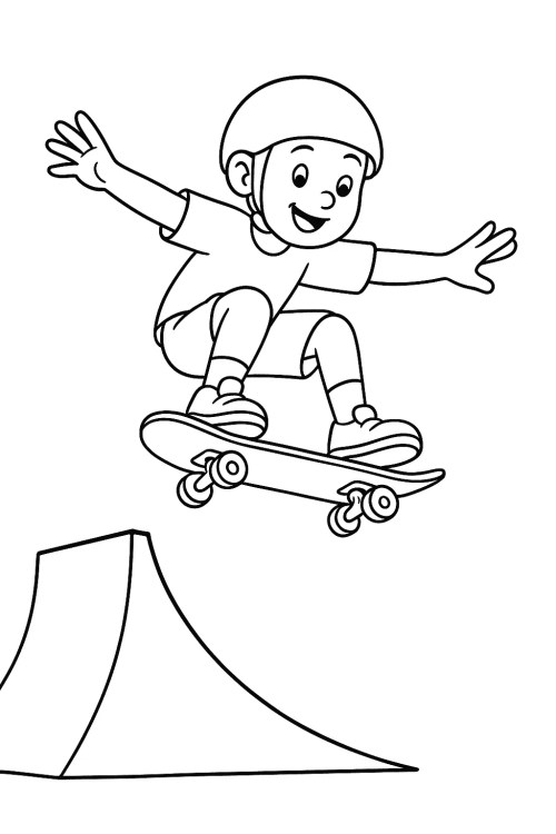 Skateboard Coloring Pages 009