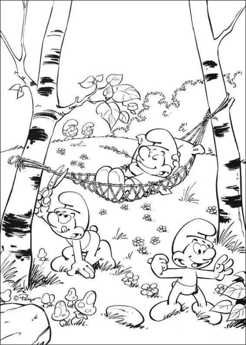 Smurfs Coloring Pages 019