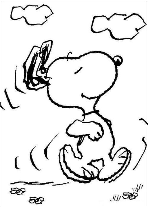 Snoopy Coloring Pages 009